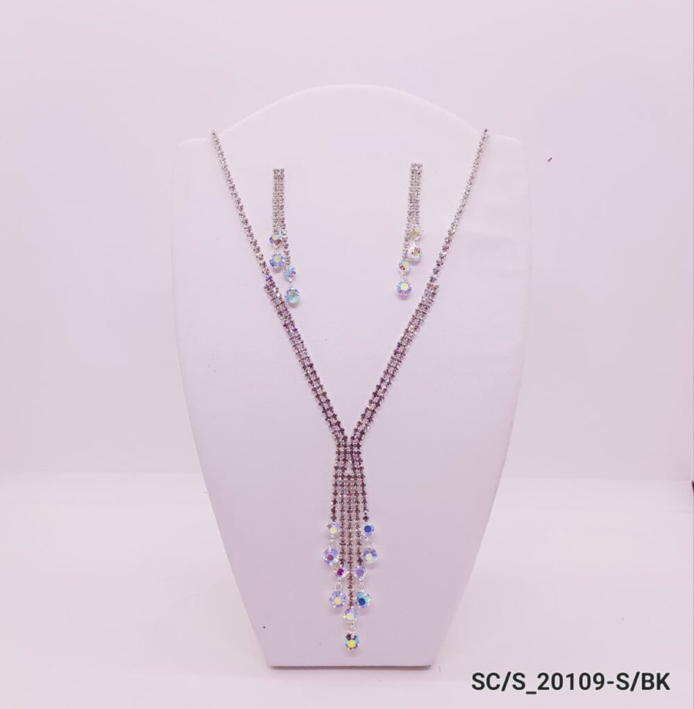 Set Collar con Aros de Strass / S-20109 - Image 3