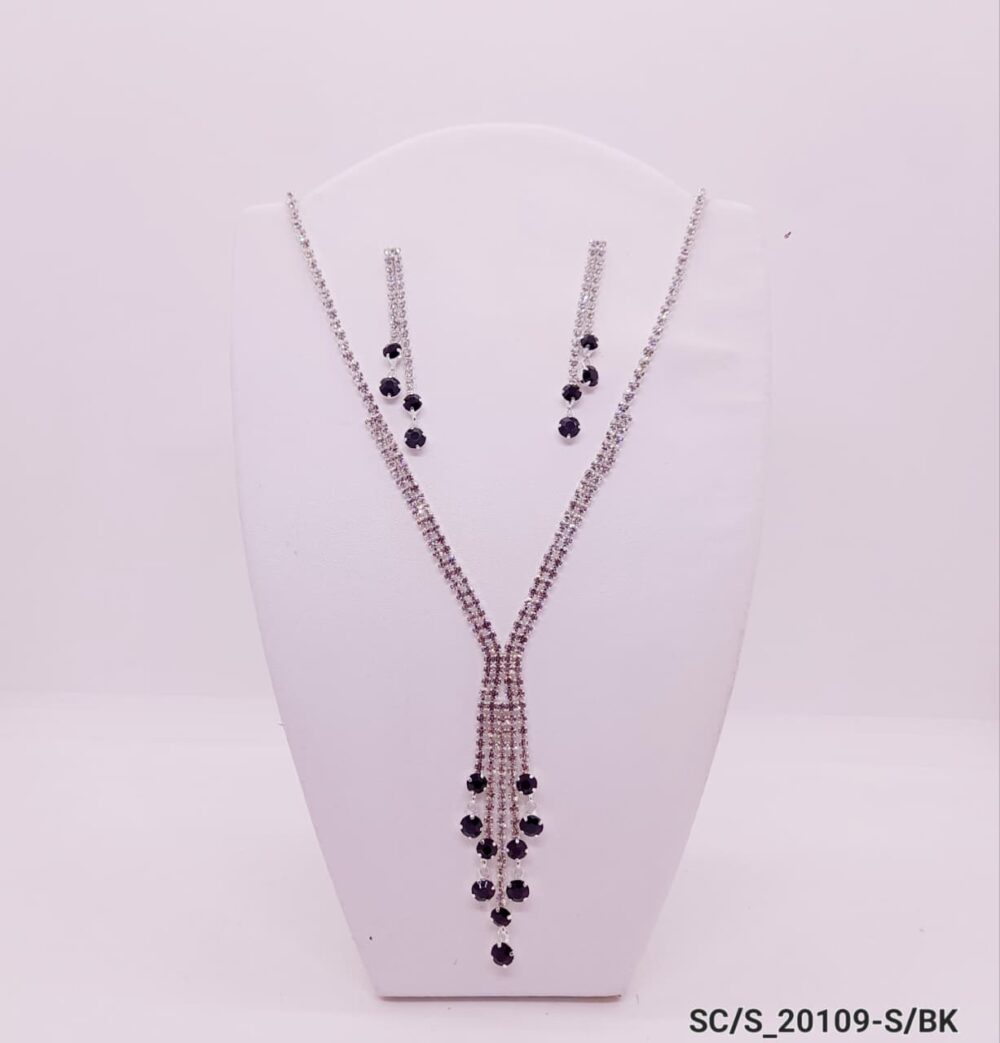 Set Collar con Aros de Strass / S-20109