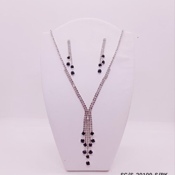 Set Collar con Aros de Strass / S-20109