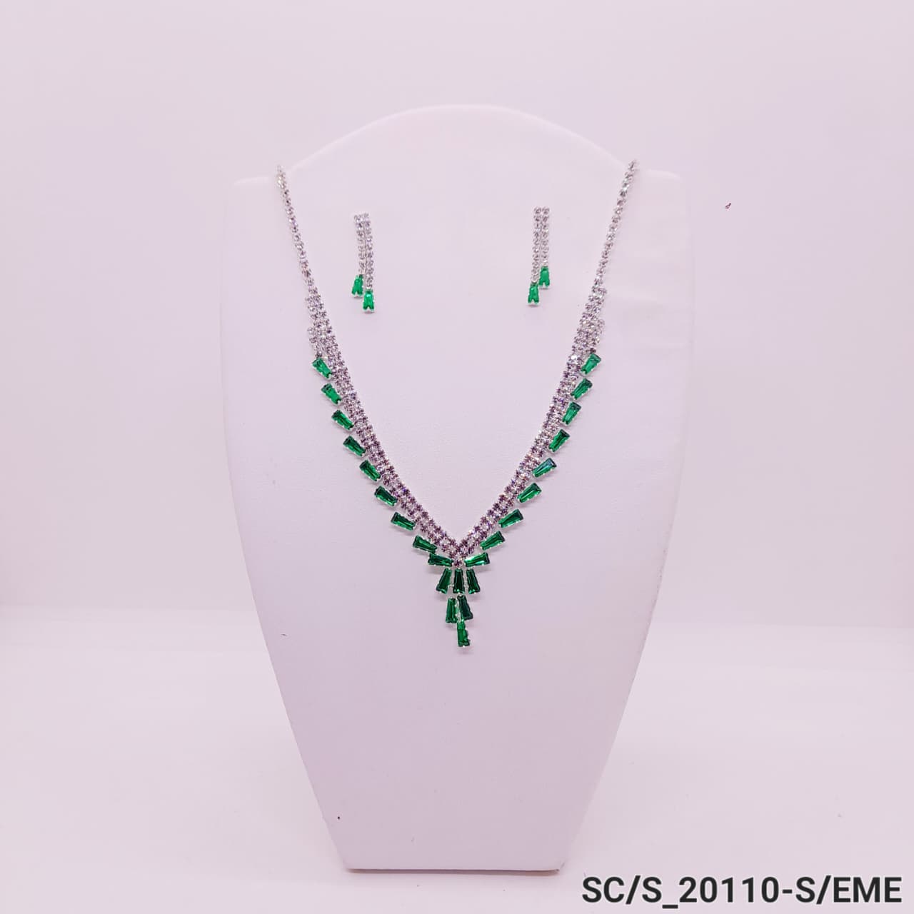 Set Collar con Aros de Strass / S-20110