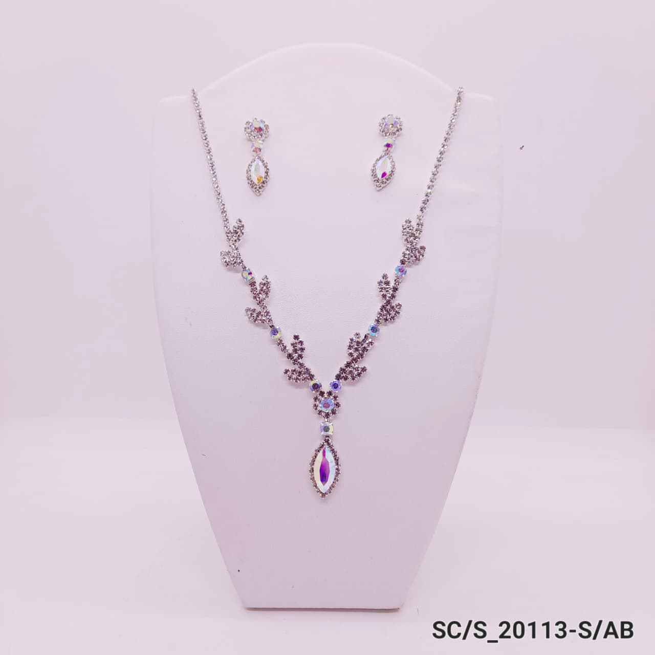 Set Collar con Aros de Strass / S-20113 - Image 3