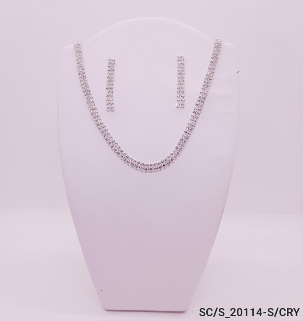 Set Choker con Aros de Strass / S-20114
