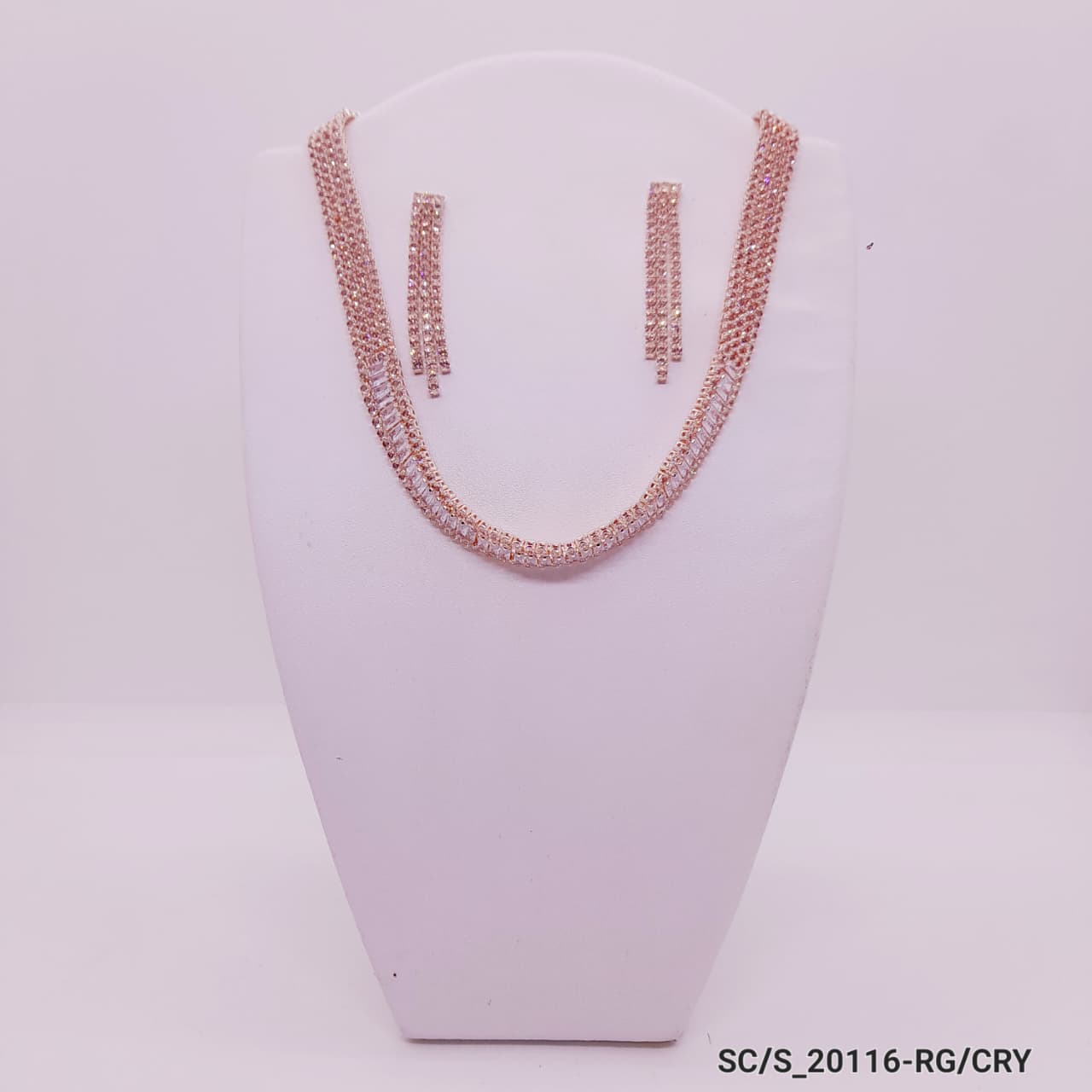 Set Choker con Aros de Strass / S-20116