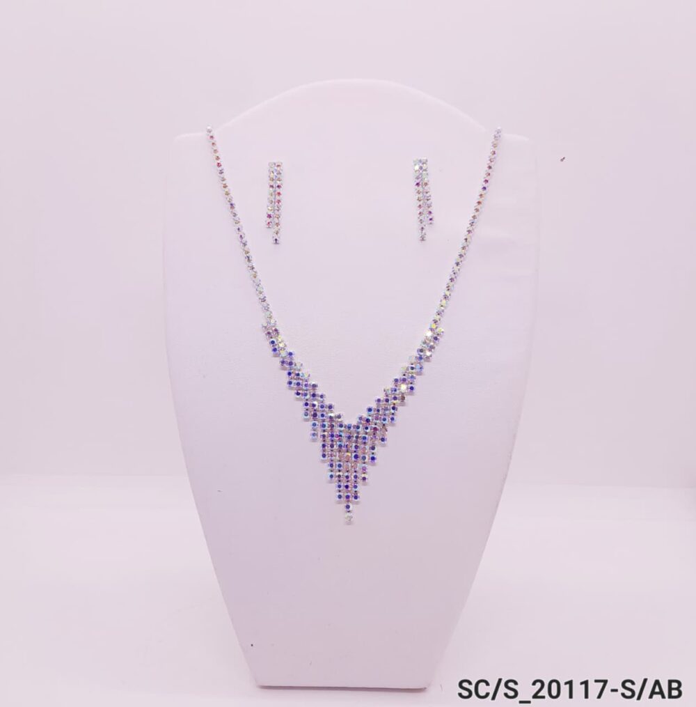 Set Collar con Aros de Strass / S-20117