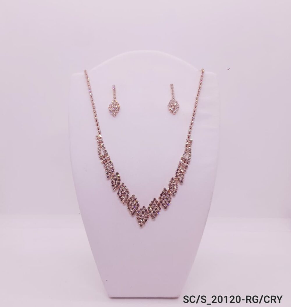 Set Collar con Aros de Strass / S-20120