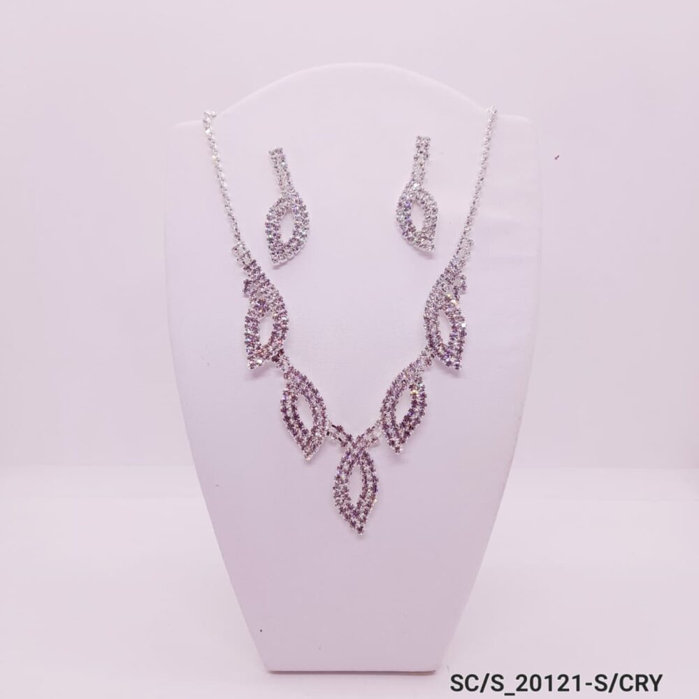 Set Collar con Aros de Strass / S-20121