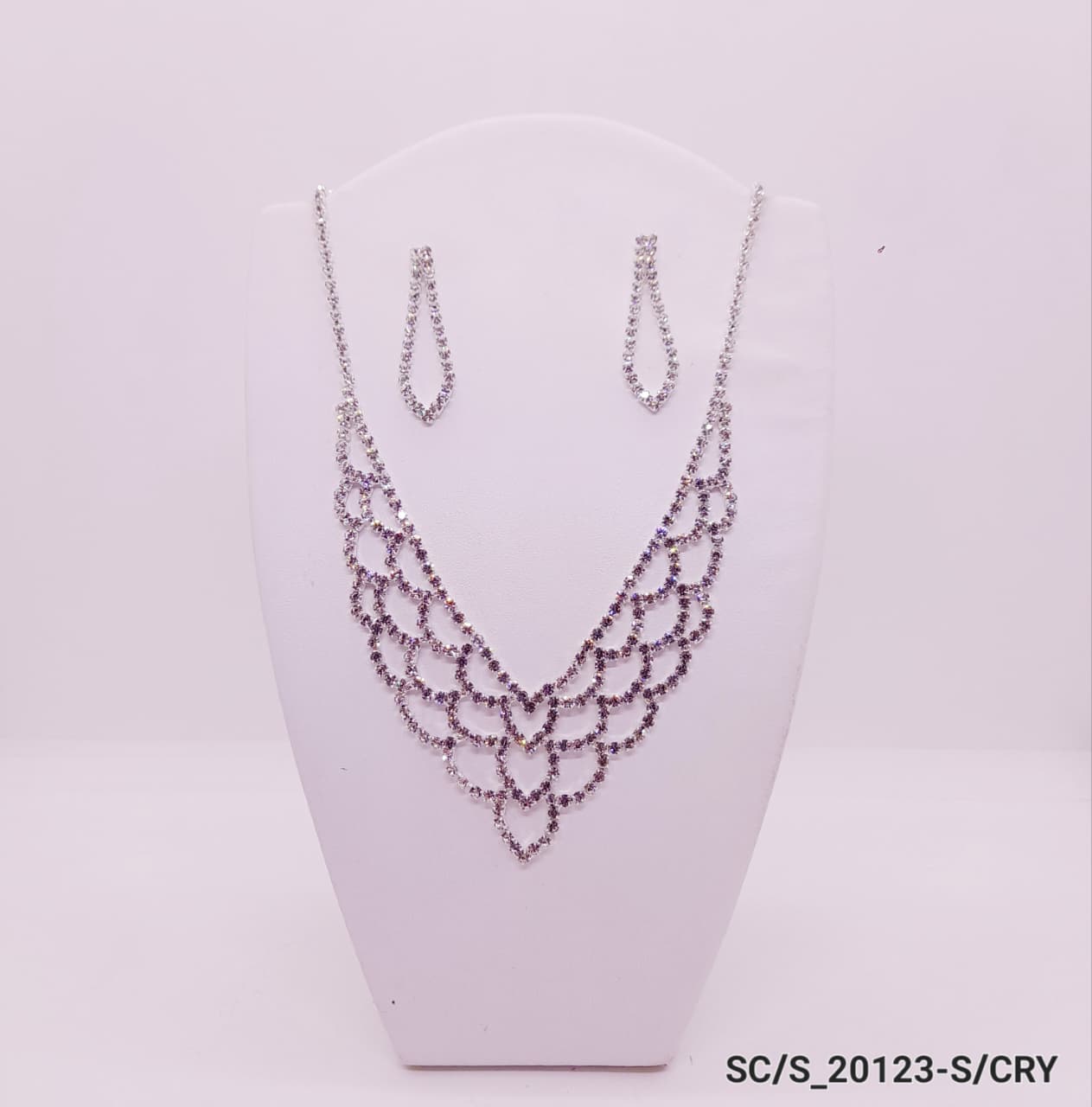 Set Collar con Aros de Strass / S-20123