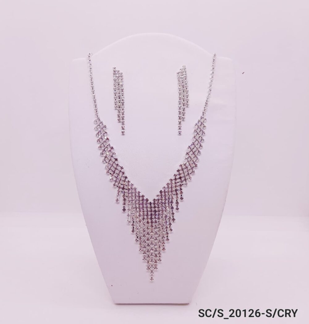 Set Collar con Aros de Strass / S-20126