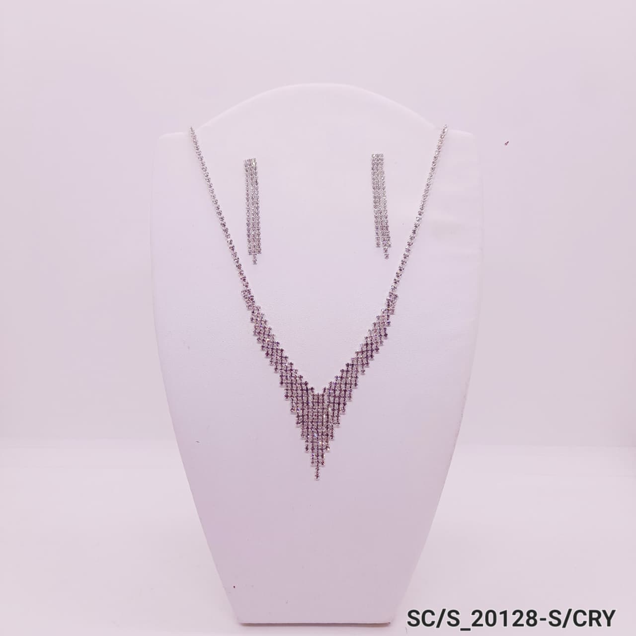 Set Collar con Aros de Strass / S-20128