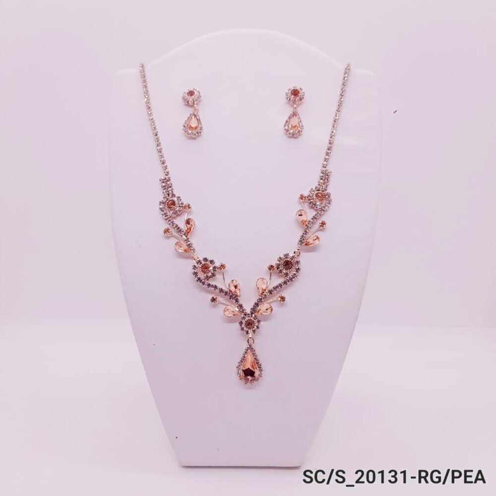 Set Collar con Aros de Strass / S-20131