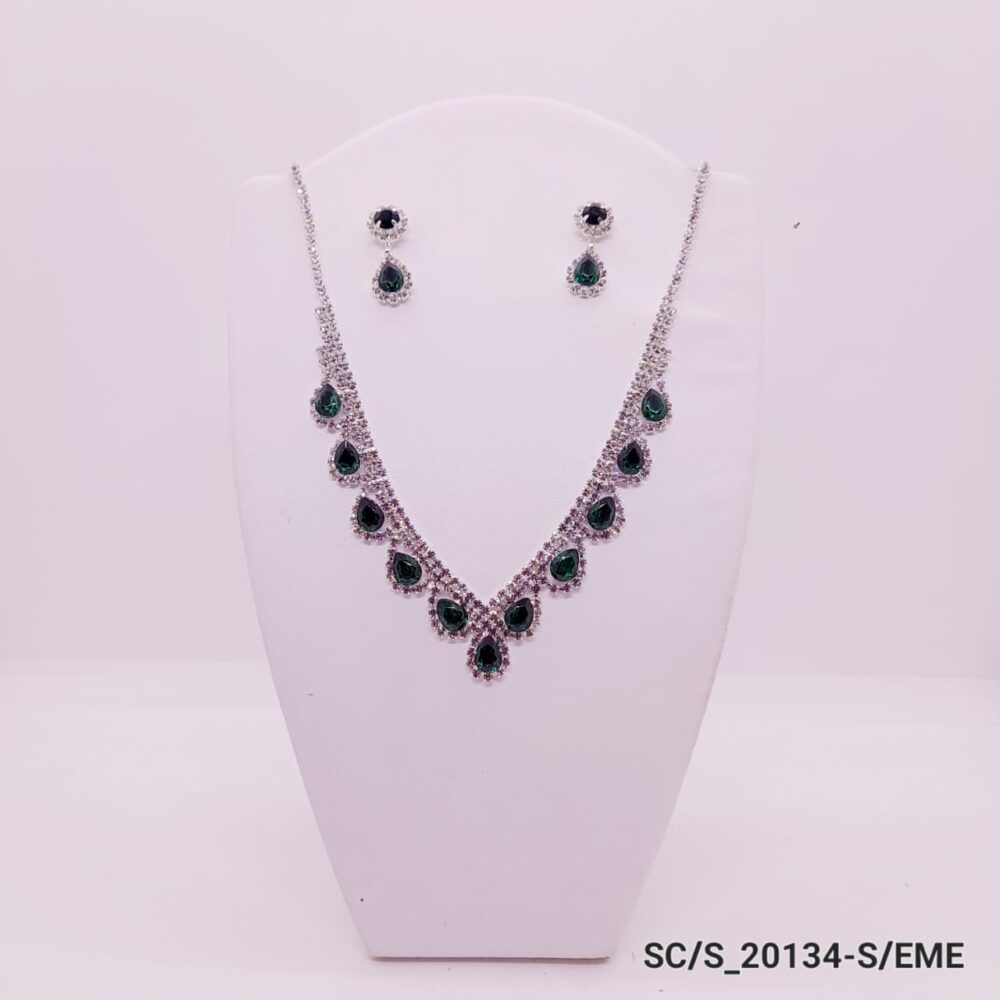 Set Collar con Aros de Strass / S-20134