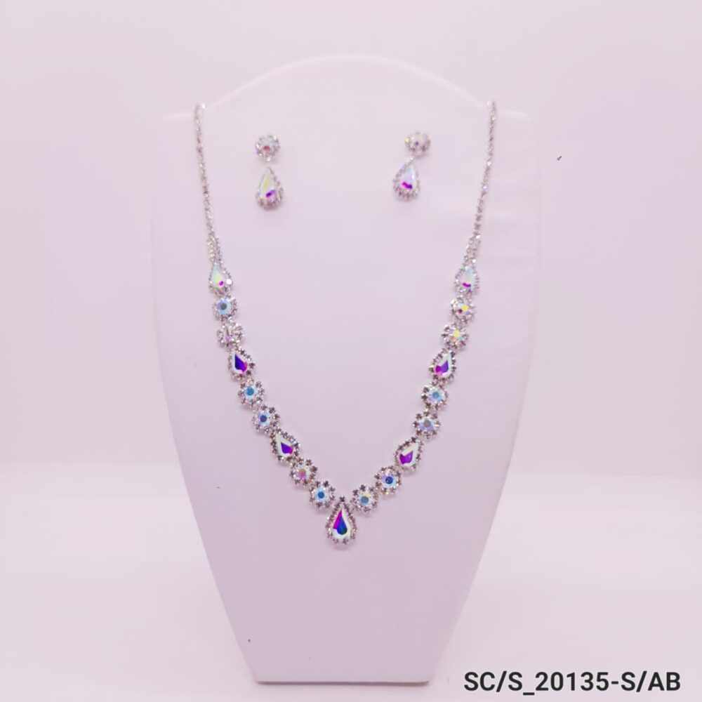 Set Collar con Aros de Strass / S-20135