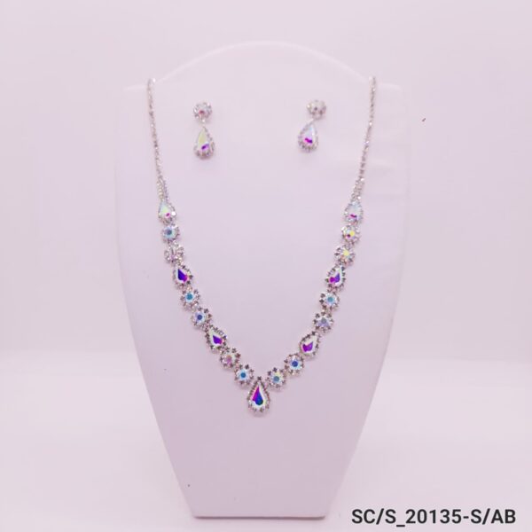 Set Collar con Aros de Strass / S-20135