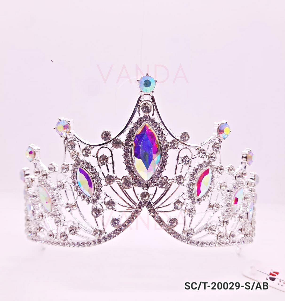 Tiara de Strass con Picos / T-029