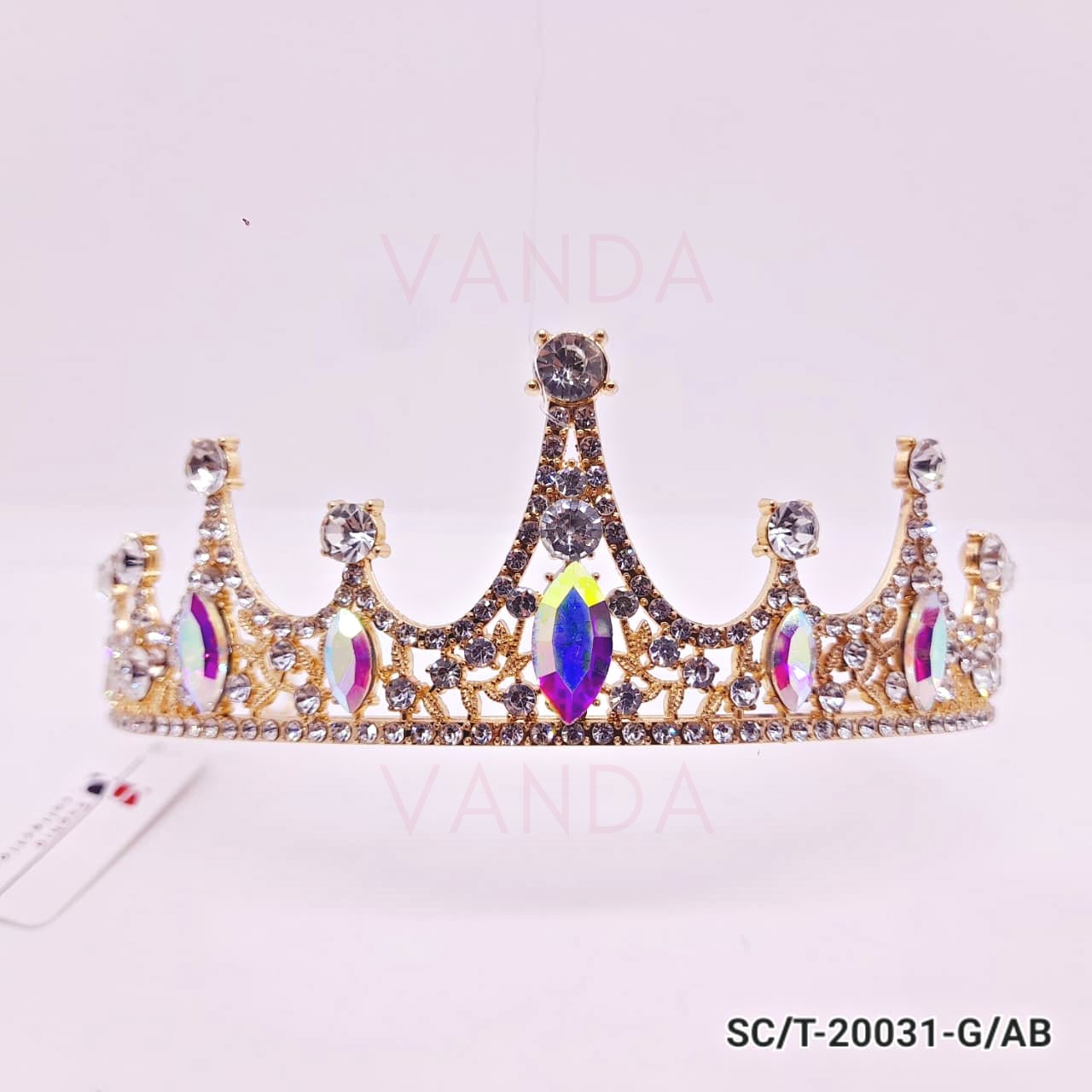 Tiara de Strass Picos / T-031