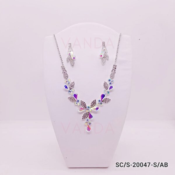 Set Collar con Aros de Strass / S-20047
