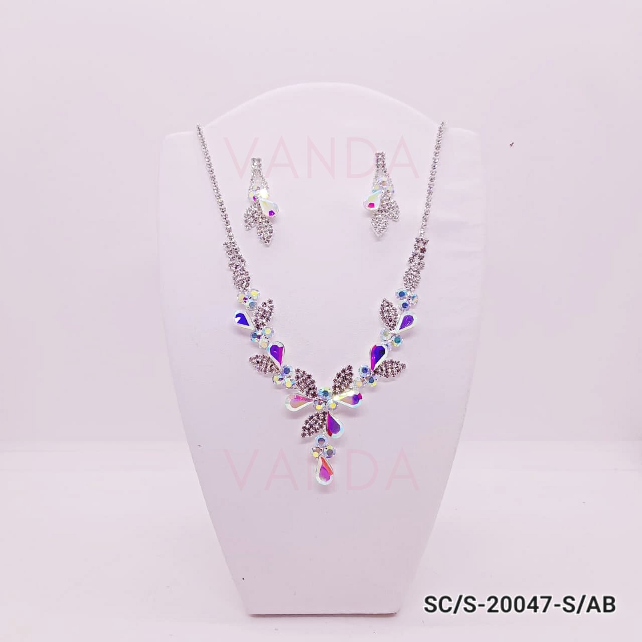 Set Collar con Aros de Strass / S-20047