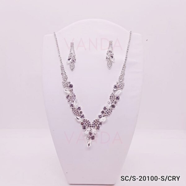 Set Collar con Aros de Strass / S-20100