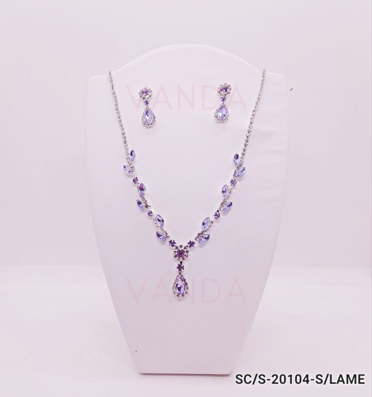 Set Collar con Aros de Strass / S-20104
