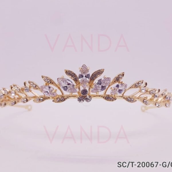 Tiara de Strass Peque?a con Cristales / T-067