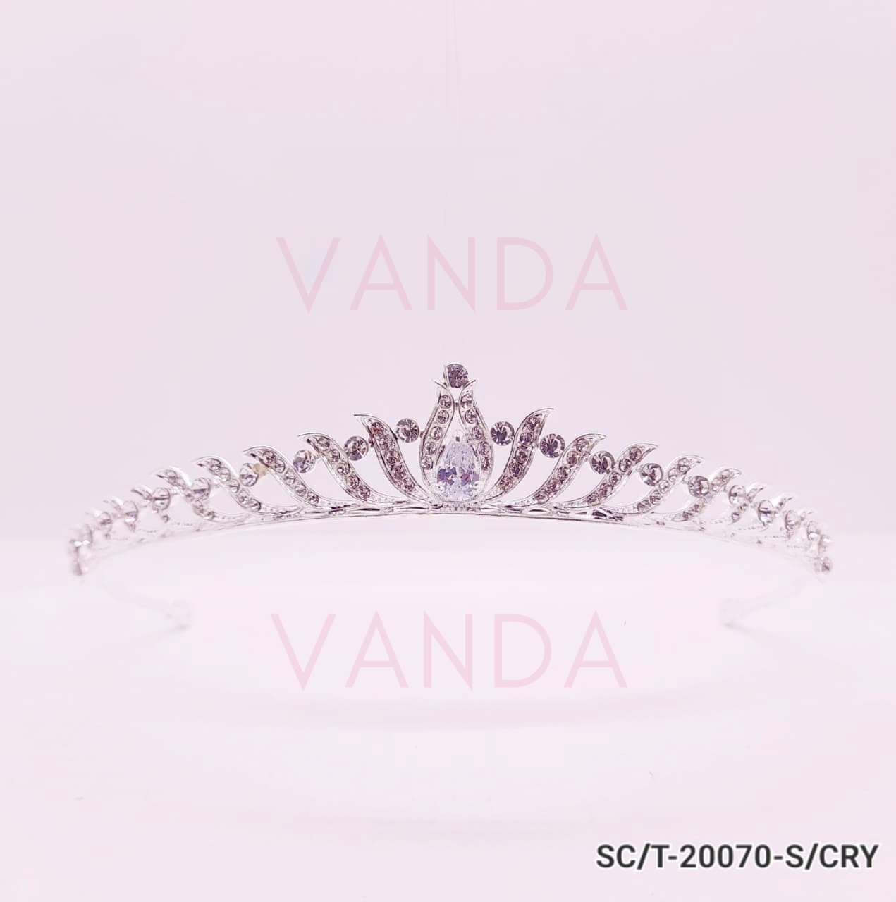 Tiara de Strass con Cristales / T-070