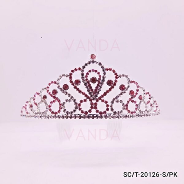 Tiara Clasica de Strass con Colores / T-126