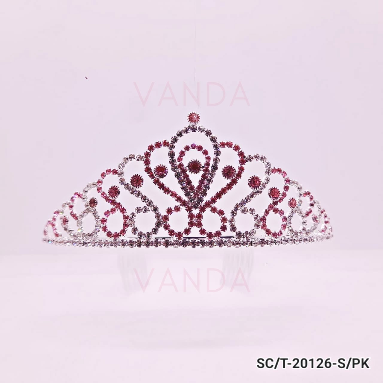 Tiara Clasica de Strass con Colores / T-126