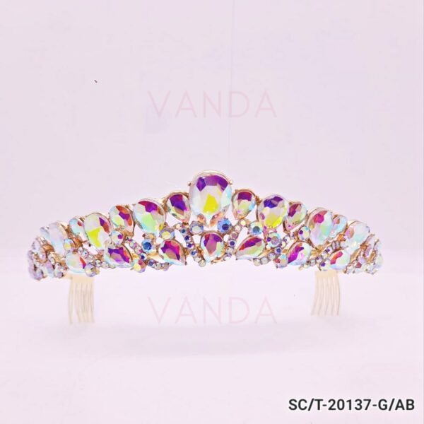 Tiara de Strass Mediana / T-137 - Imagen 2