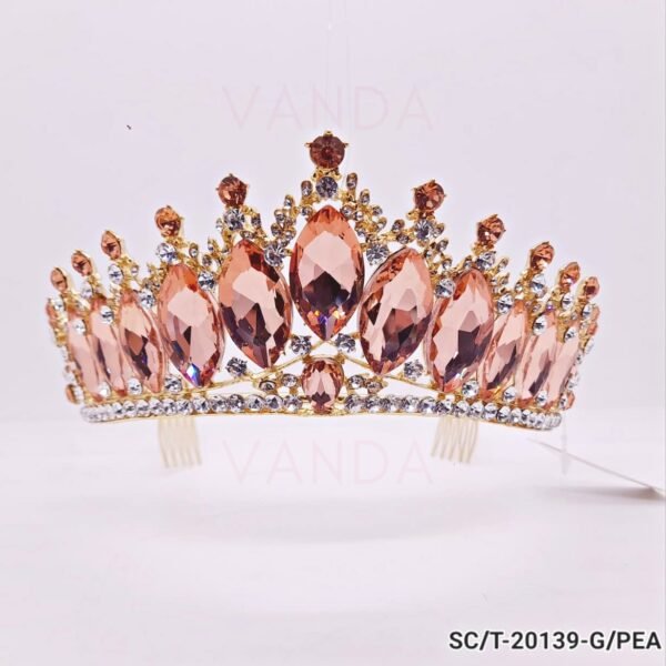 Tiara de Strass Grande / T-139 - Imagen 2