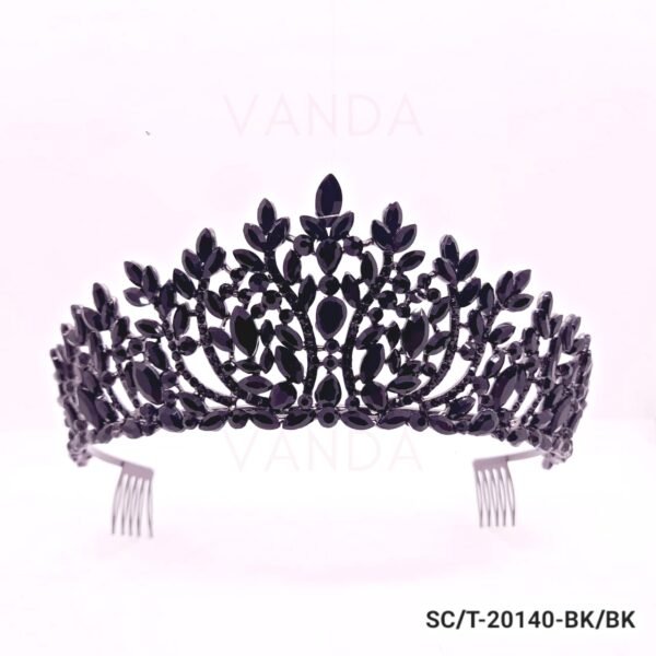 Tiara de Strass Grande tipo Hojas / T-140