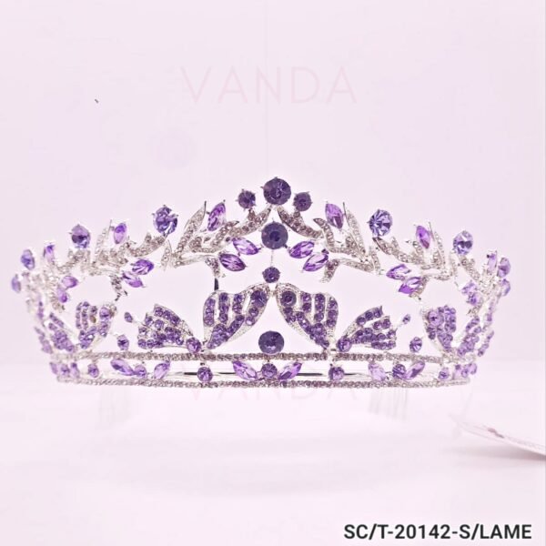 Tiara de Strass Grande tipo Hojas / T-142