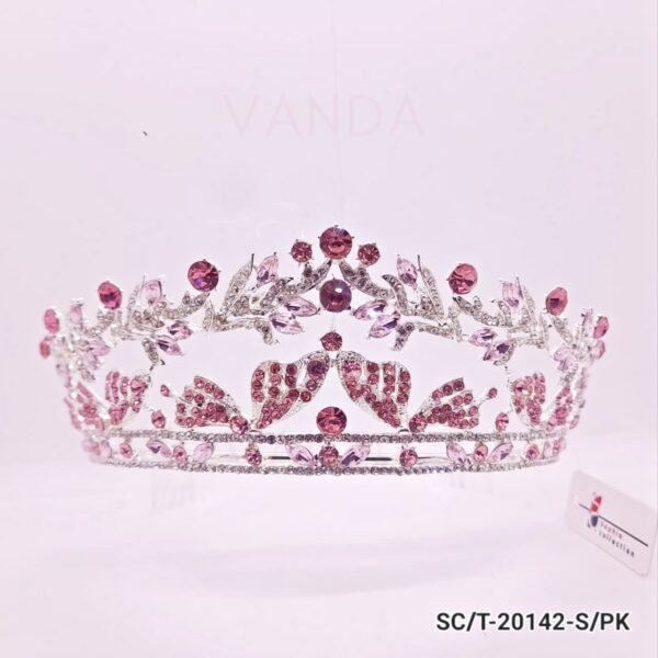Tiara de Strass Grande tipo Hojas / T-142 - Imagen 2