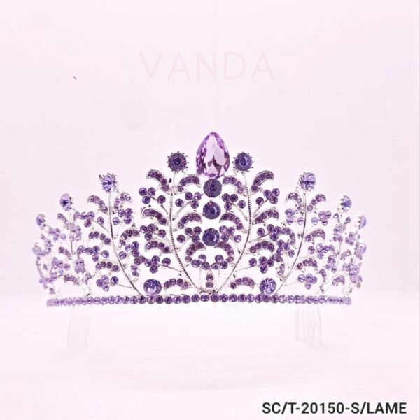Tiara de Strass Grande tipo Hojas / T-150