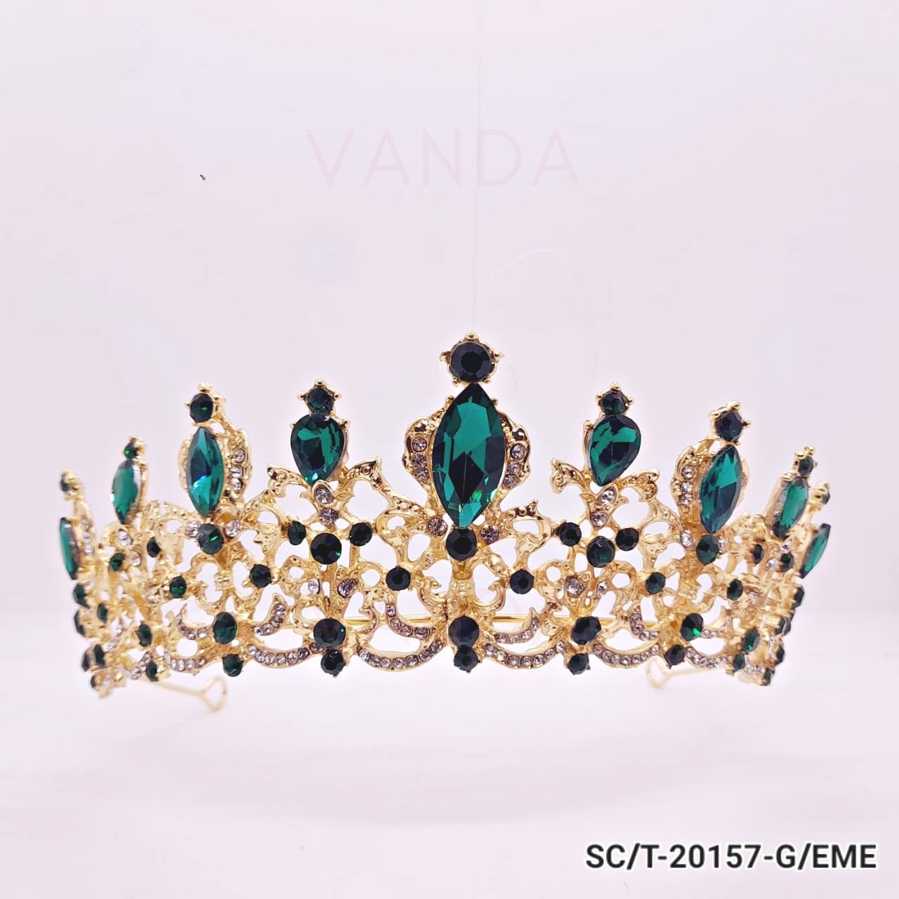 Tiara de Strass Grande / T-157