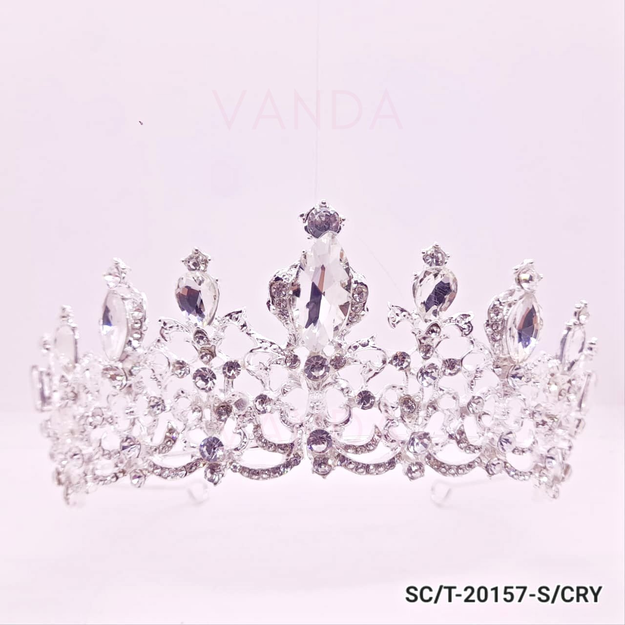 Tiara de Strass Grande / T-157 - Imagen 2