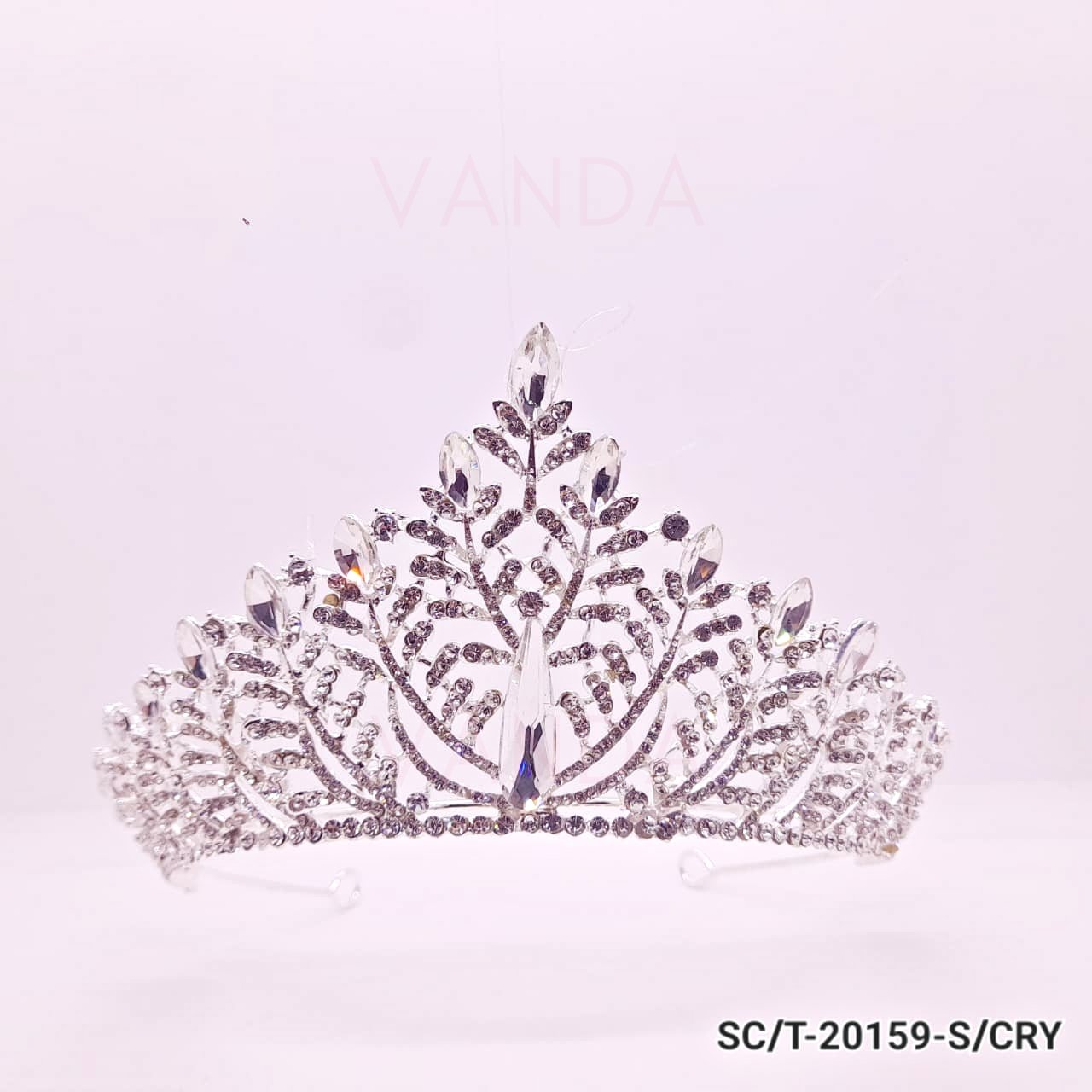 Tiara de Strass Grande / T-159 - Imagen 2