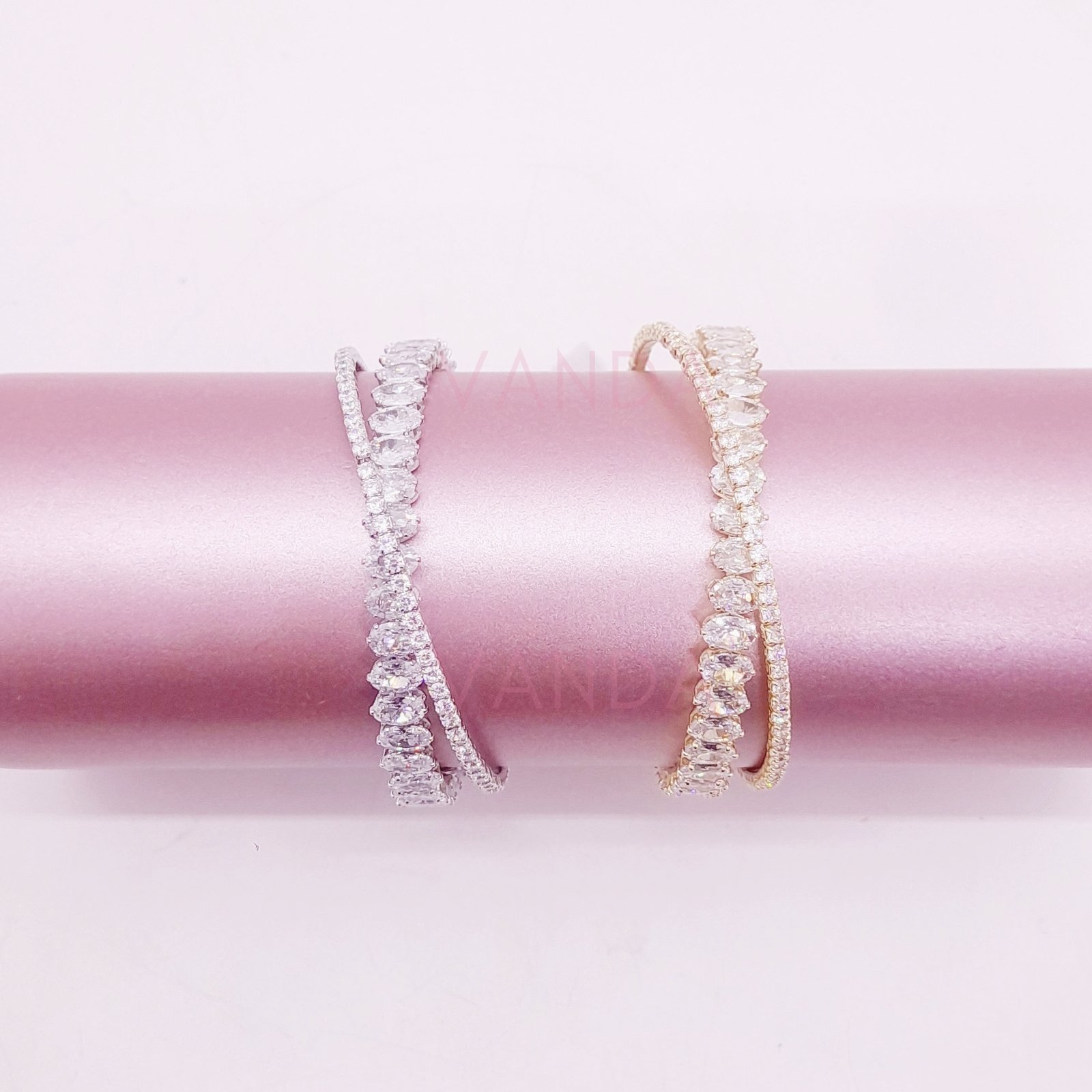 Pulsera Ajustable de Strass / B-20118