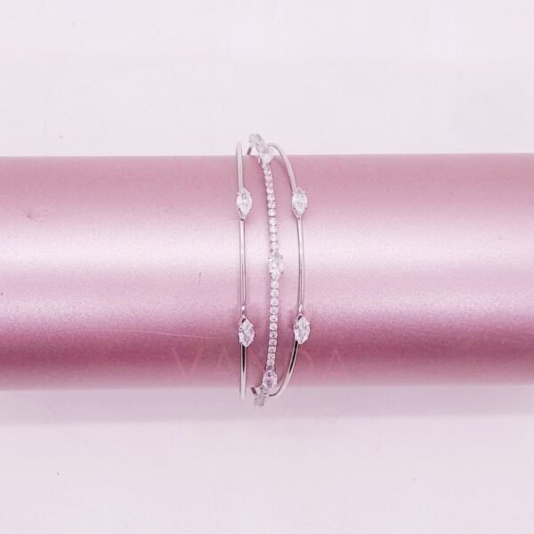 Pulsera Ajustable de Strass y Cubic / B-20127
