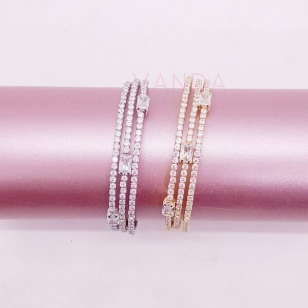 Pulsera Ajustable de Strass / B-20131