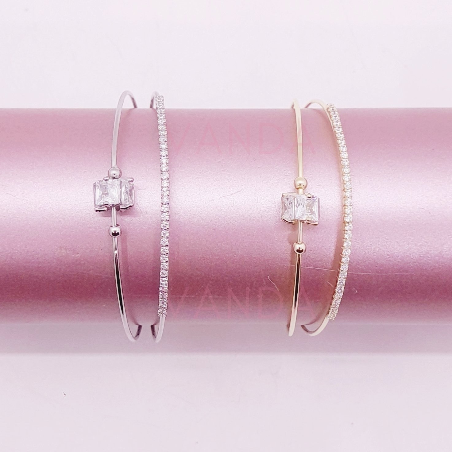 Pulsera Ajustable de Strass / B-20137