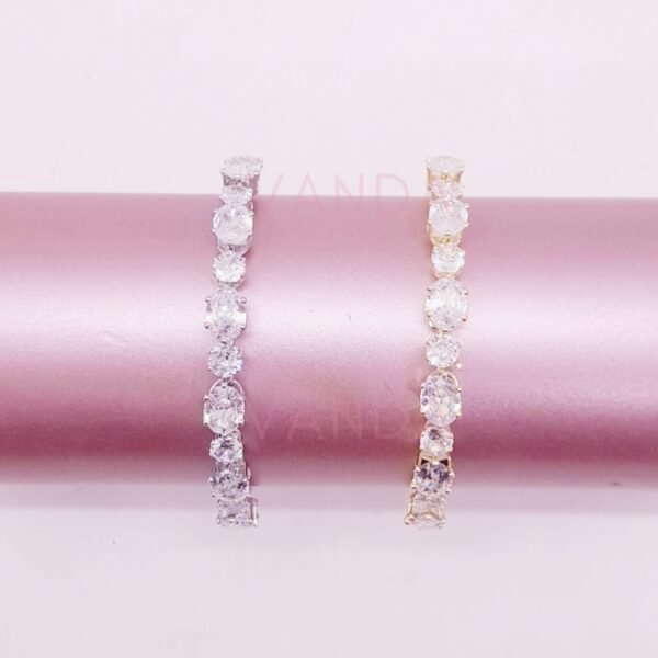 Pulsera Ajustable de Strass y Cubic / B-20149