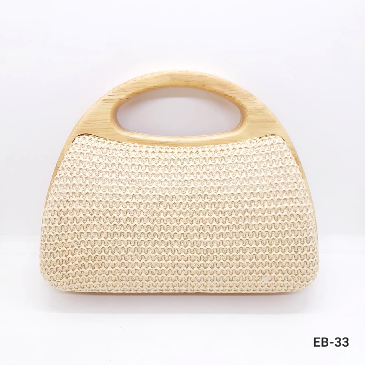 Clutch de Bambu tejido Beige / EB-33 - Imagen 2