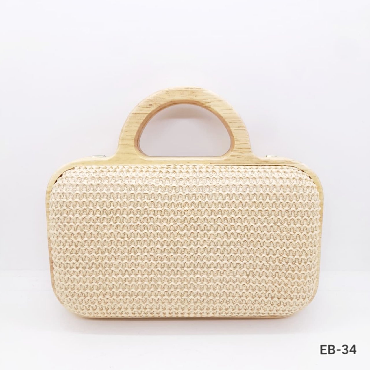 Clutch de Bambu tejido Beige / EB-34 - Imagen 4